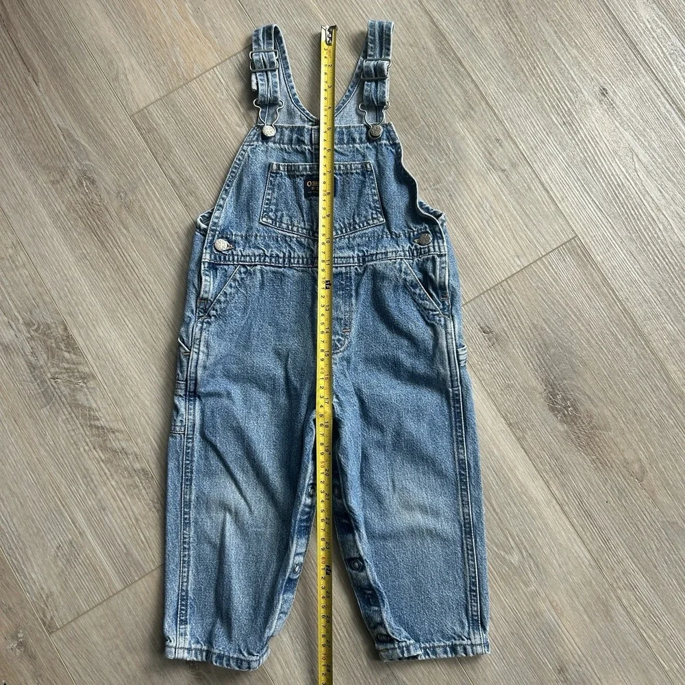 Vintage 90s Oshkosh‎ B'gosh Baby 24 Months vestbak Denim Overalls